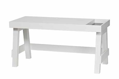 Wit bureau met zwart vak (BePureHome Grooving bureau)