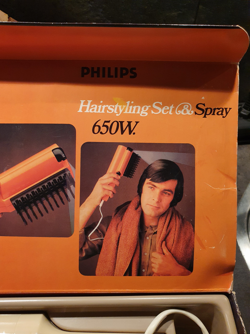 Origineel jaren 70 werkend Philips vintage haarstylingset