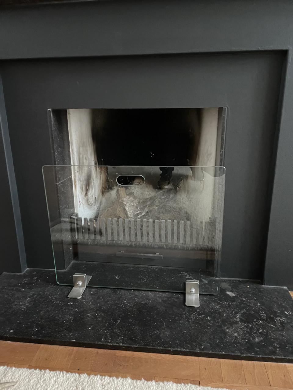 Open haard vuurrooster met aslade