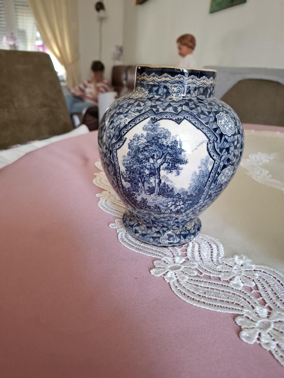 Delfs blauwe kast stel zeer oud