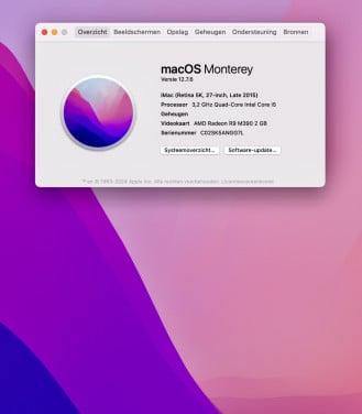 IMac 27 inch (late 2015) met gebarsten scherm, goed voor onderdelen