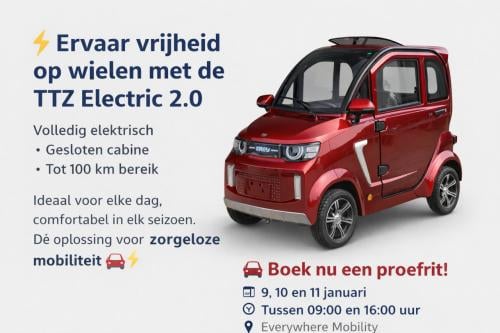 Vanaf januari in de showroom boek nu uw proefrit