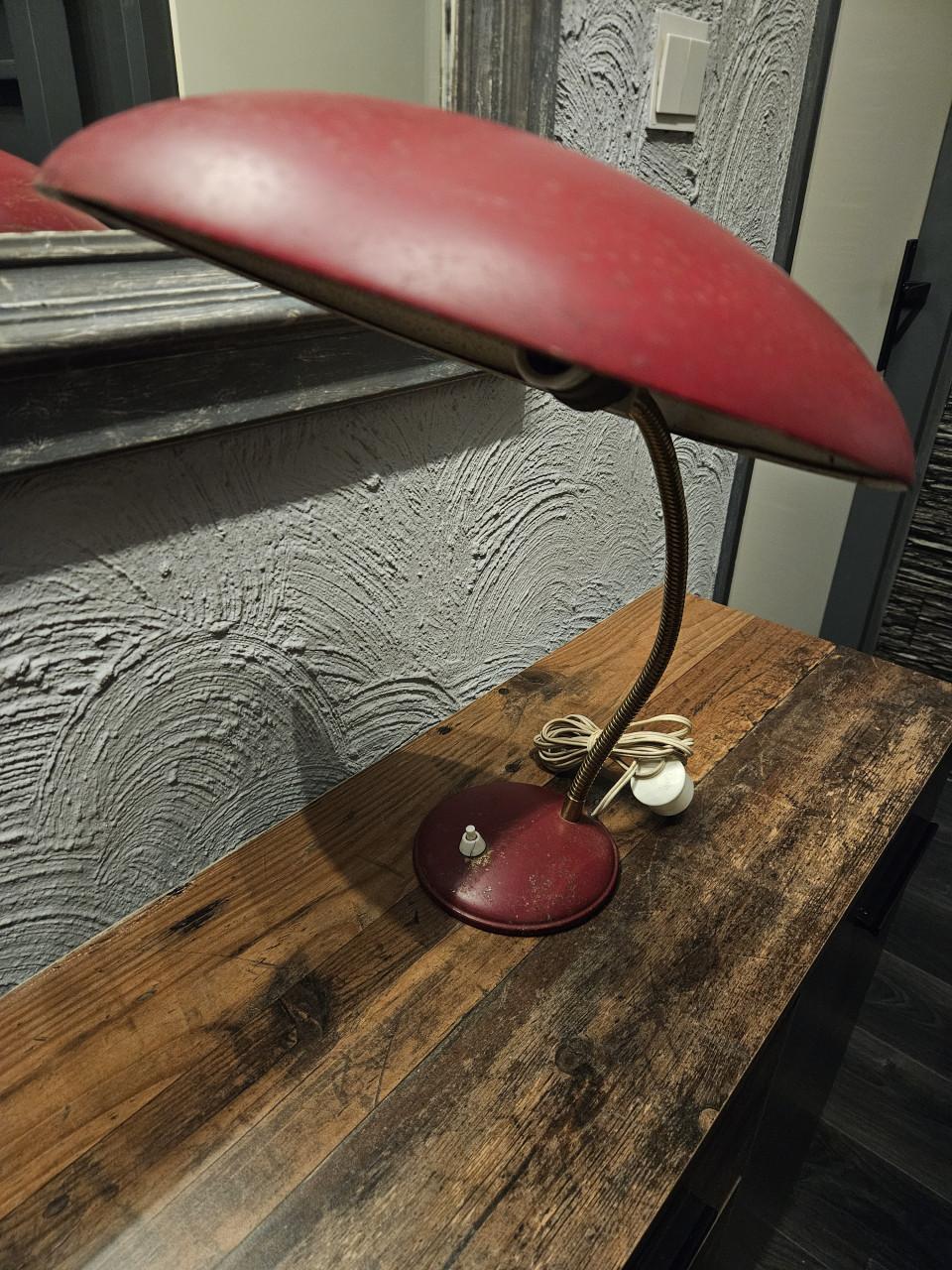 Vintage design bauhaus bureaulamp met flexibele arm - Rood
