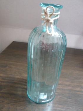 2 NIEUWE GLAZEN FLESSEN : STOPFLES EN HOGE FLES