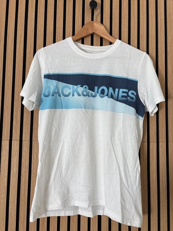 Jack & Jones heren t-shirt S – wit met logo