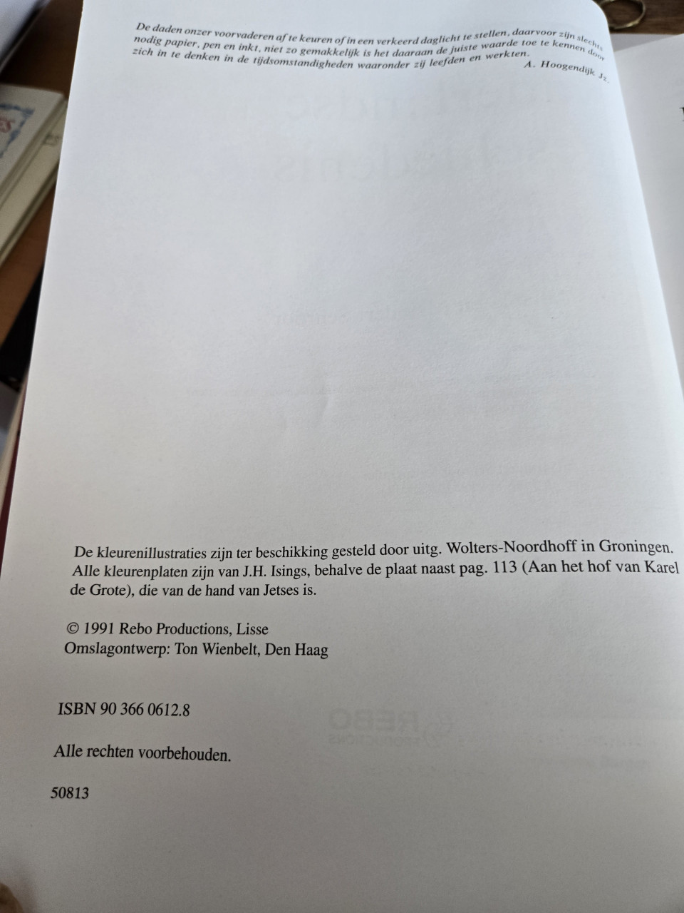 Boek "Onze Vaderlandse Geschiedenis" : Klaas Jansma en Meindert Schroor.