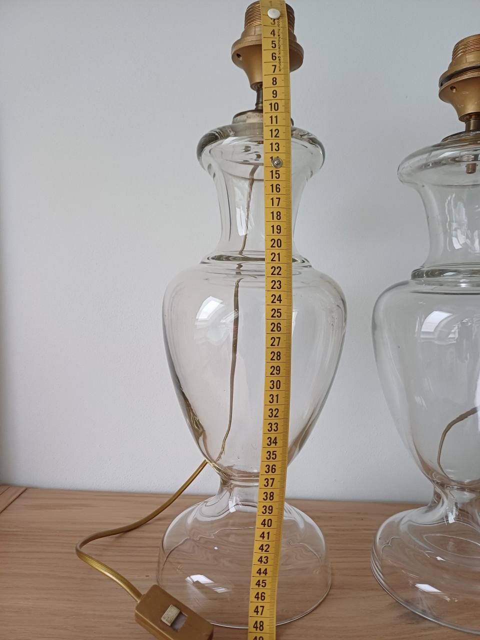 Glazen lampenvoeten 2x