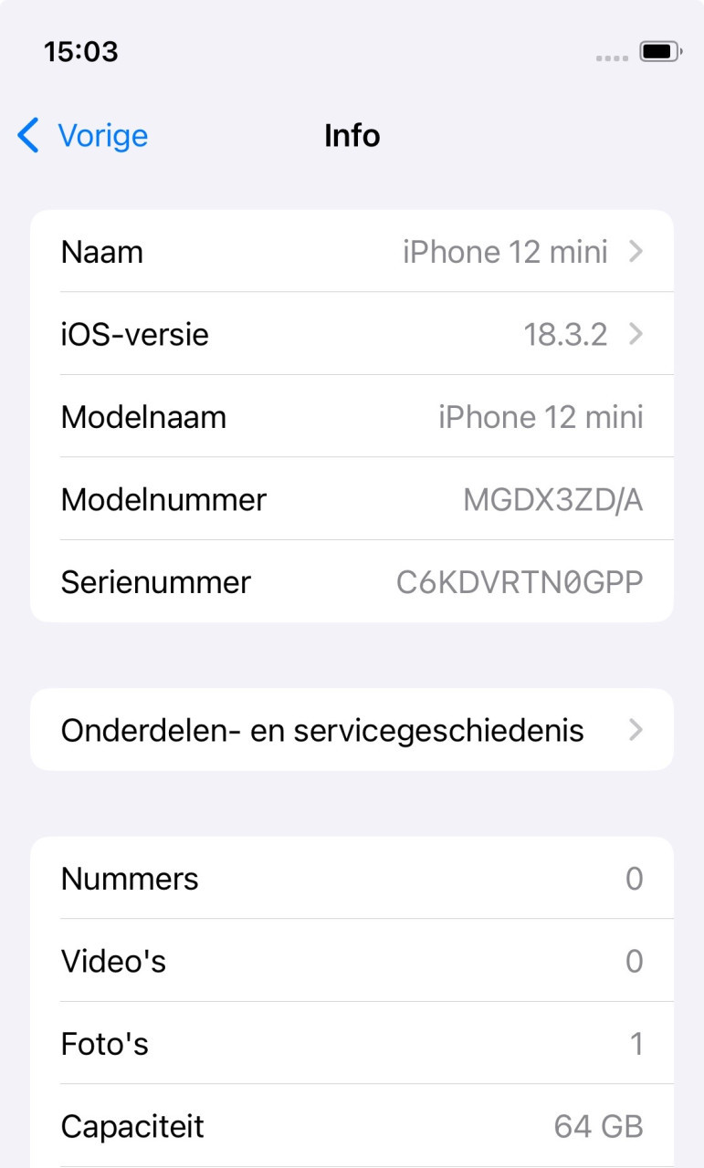 IPhone 12 mini - 64GB - goed werkend