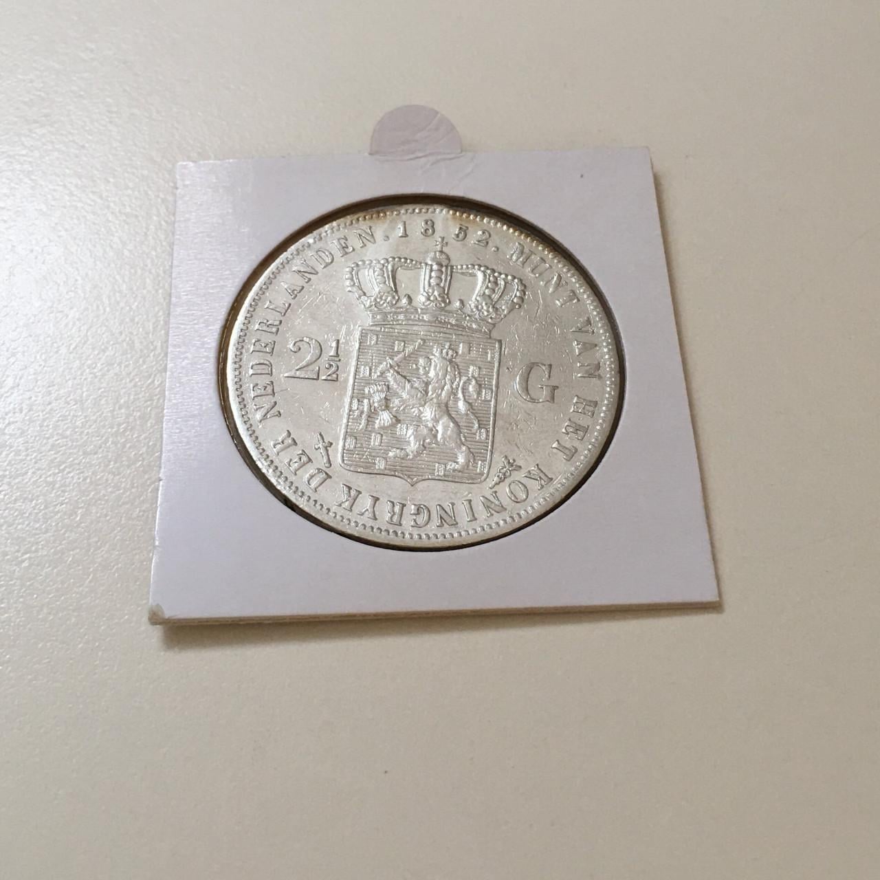Zilveren Rijksdaalder Willem III 1852 – Prachtige kwaliteit