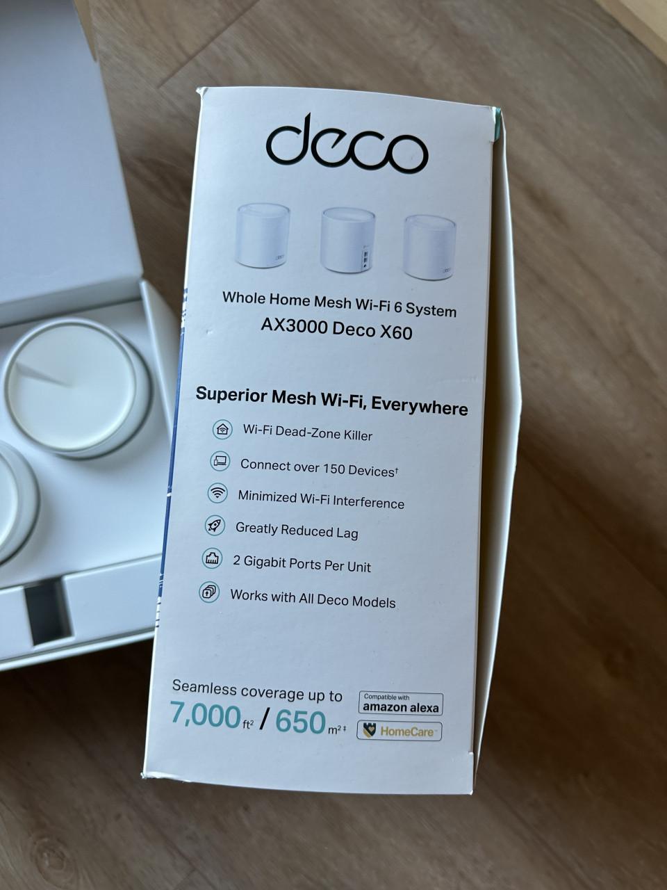 TP-Link Deco X60 - Mesh WiFi - WiFi 6 - AX3000 - 3-pack