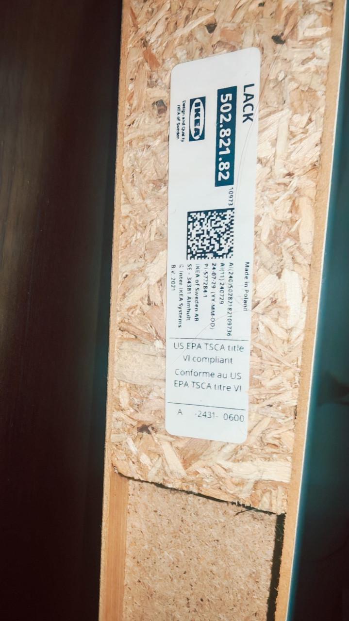 Wandplank IKEA wit 190x26x5 cm.