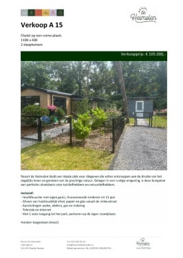 Chalet op een ruime plaats  op Resort De Heimolen te Baarle-Nassau