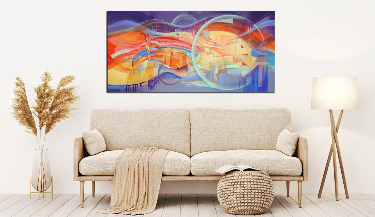 " Day & Night"  prachtig Acrylschilderij van Galya Bukova (Bulgarije)