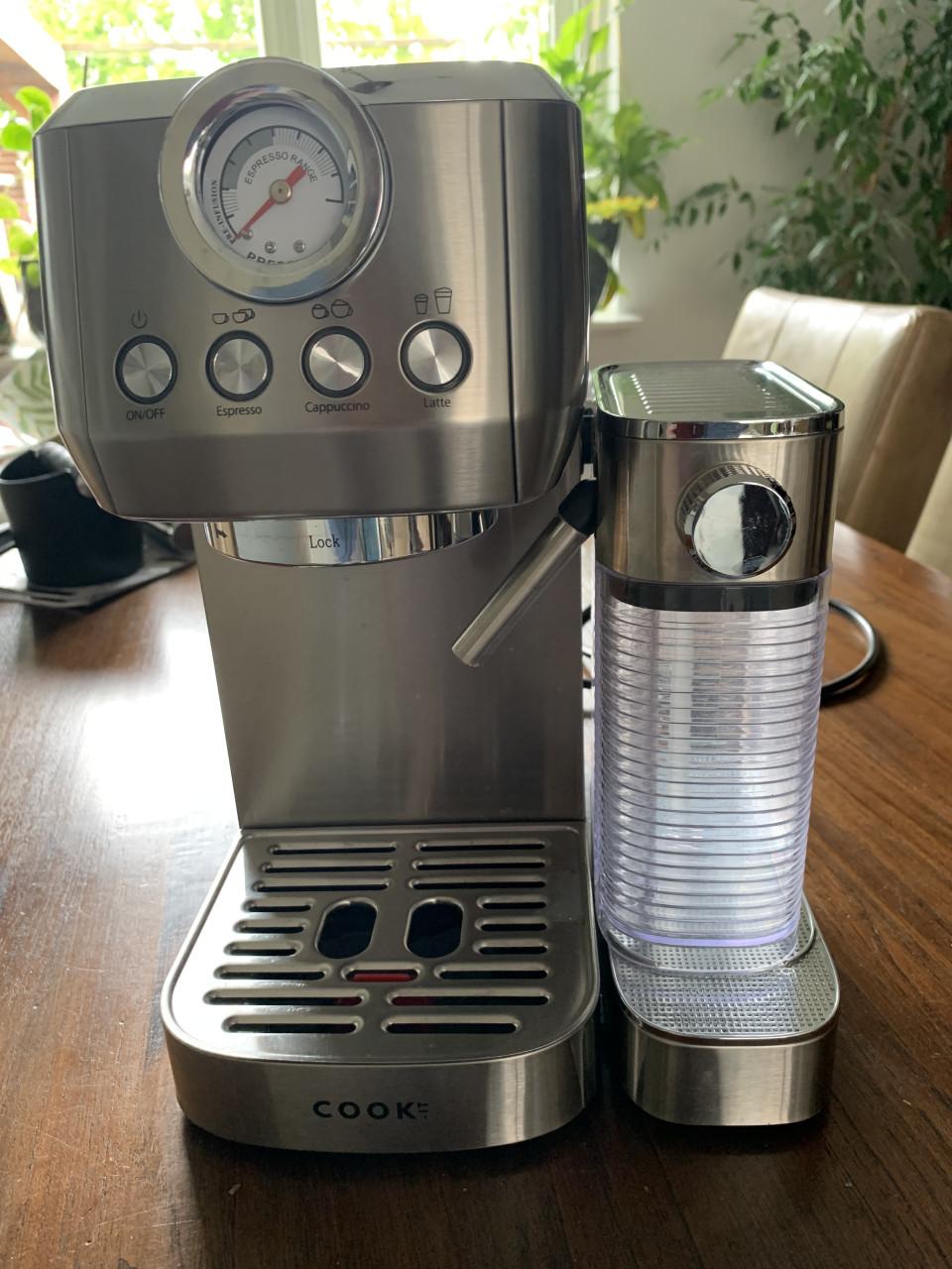Cook espressoapparaat, compleet met melkopschuimer