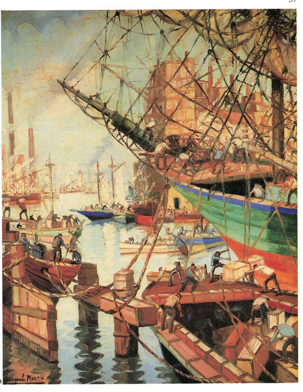 Schiffahrt und Kunst aus Argentinien.