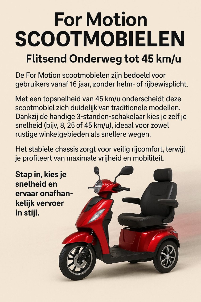 Scootmobiel-Goes is dealer van de ForMotion scootmobielen