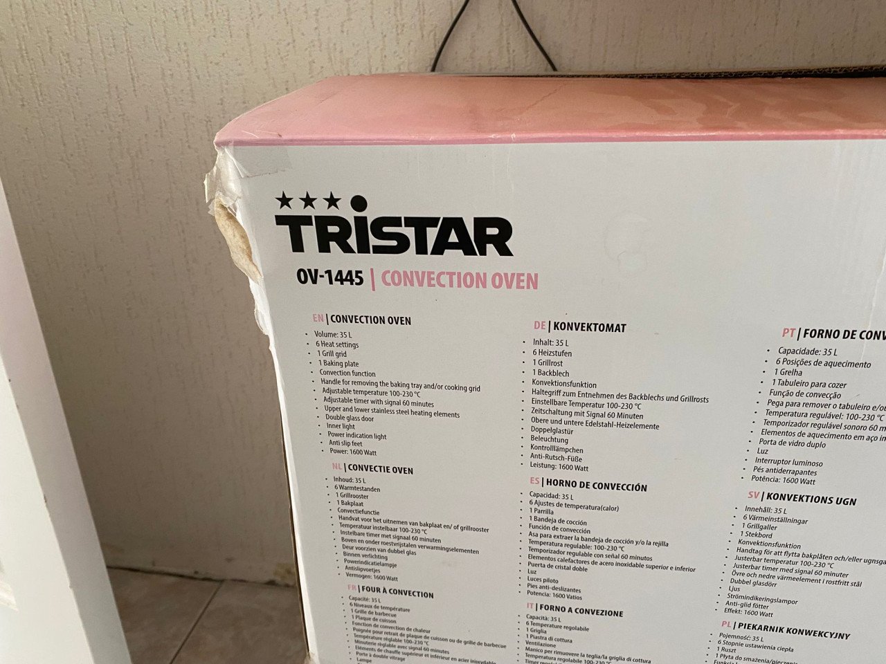 Tristar oven