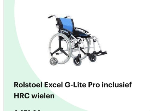 Rolstoel Excel G-Lite Pro met HRC wielen