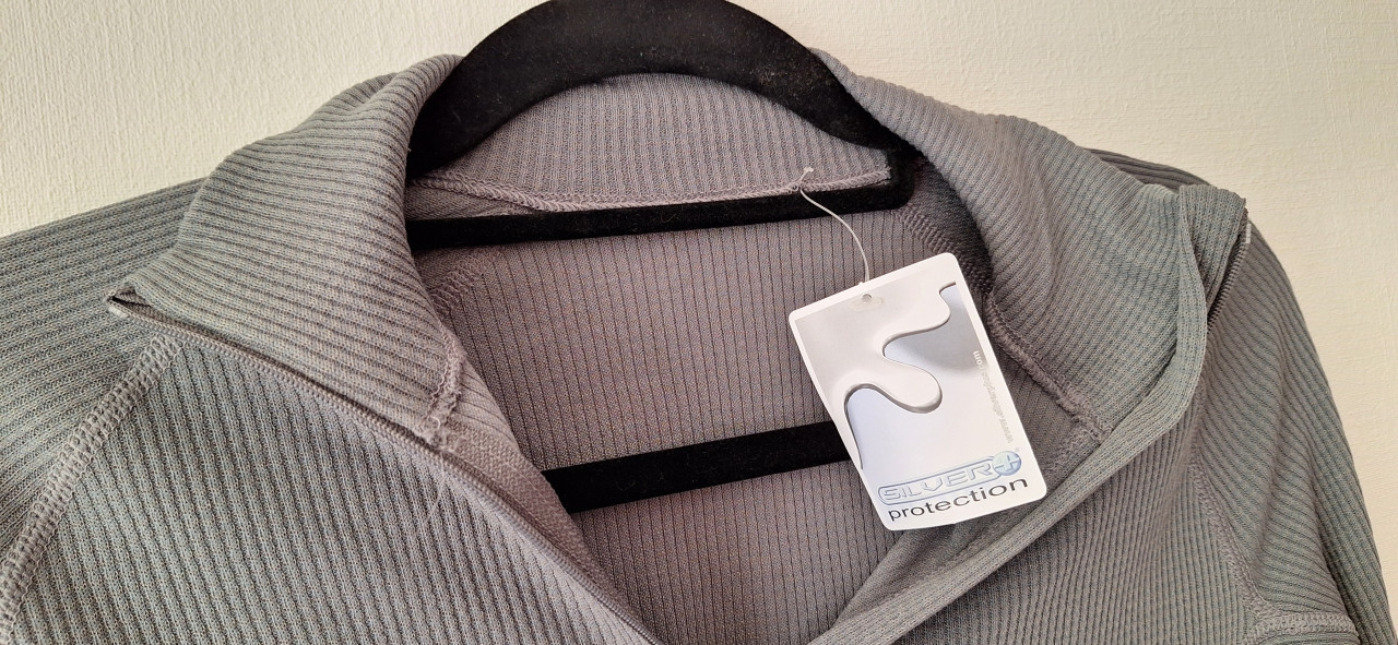 5 stuks Thermowave thermohemd met colletjeen rits grijsgroen Unisex Maat M