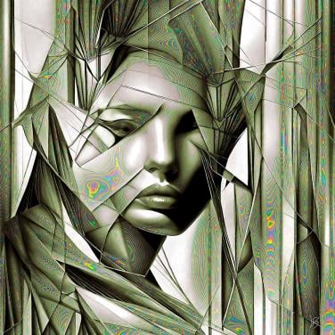 " Glance " Unieke editie 1/1 - Digitaal schilderij / Giclee - Formaat 60x60