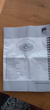 Plafondlamp met ventilator