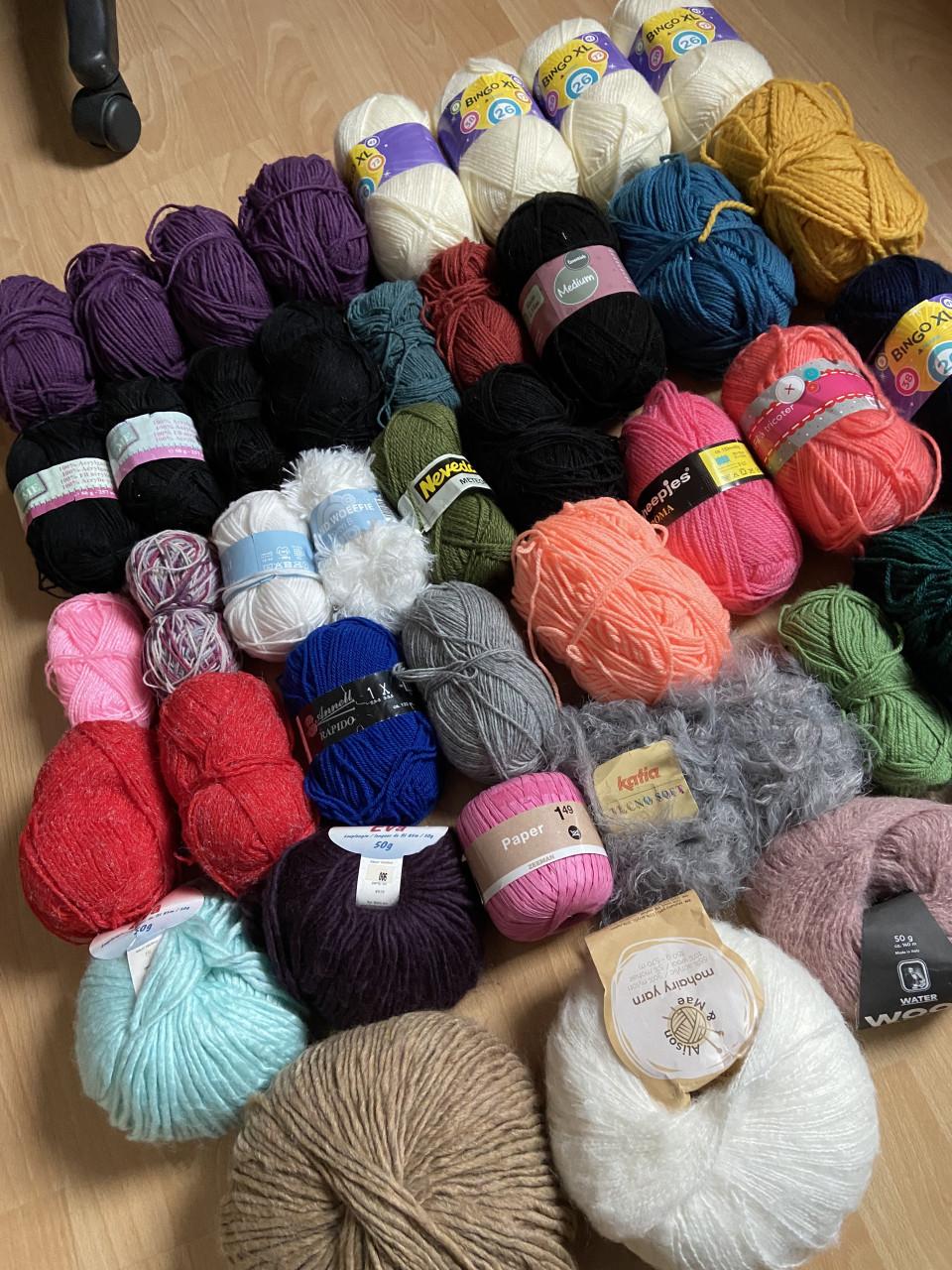 Grote hoeveelheid wol