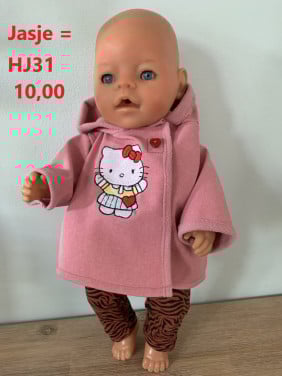 Baby born / babyborn jasje Hello Kitty . Opbrengst KiKa. Poppenkleertjes.