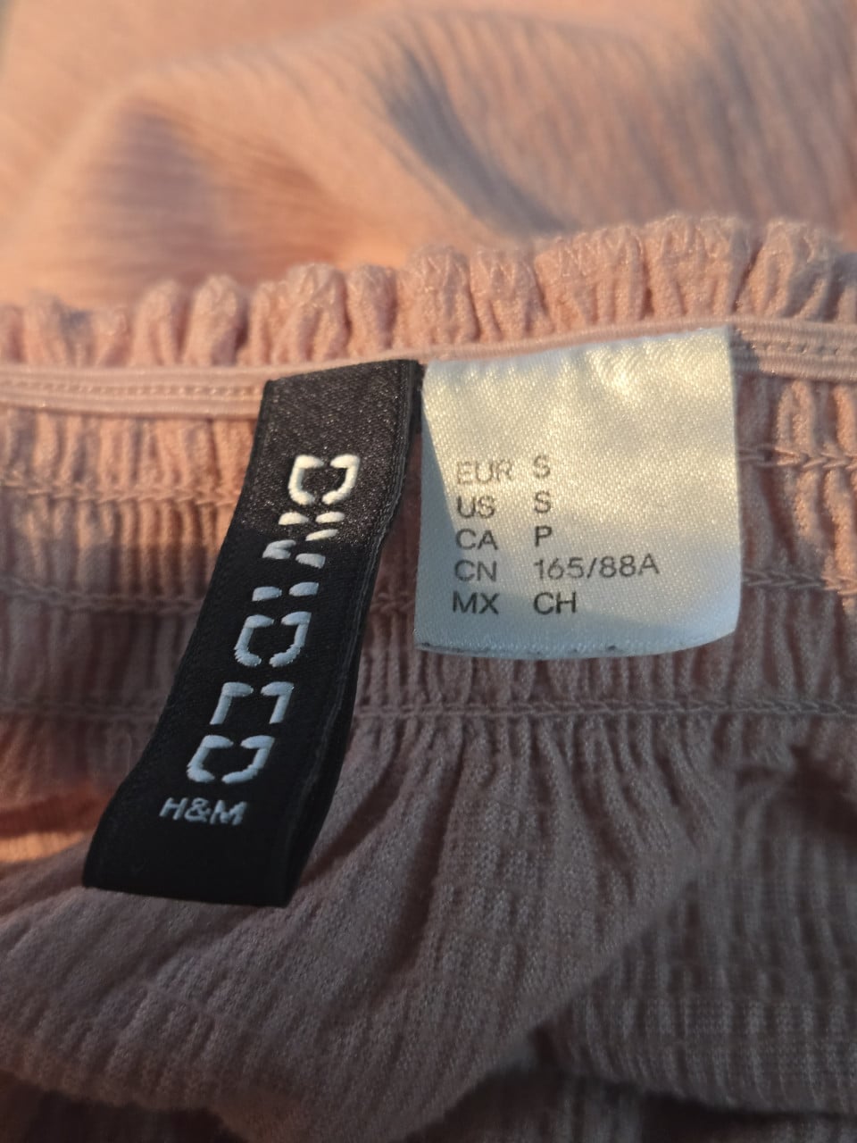 Roze blouse Divided Maat S Wrinkelstof Off-shoulder model