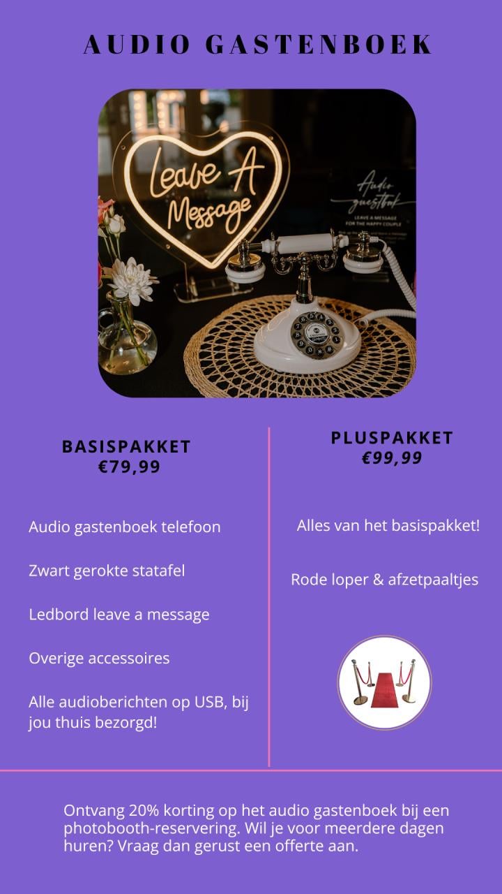 Audio gastenboek te huur