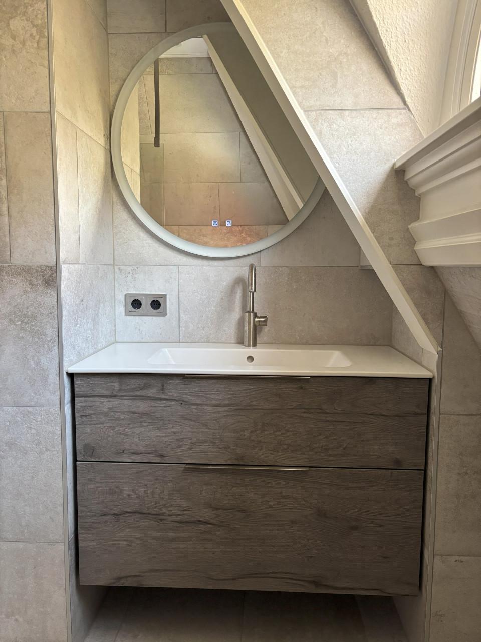 Wastafelkast met lades, houtlook