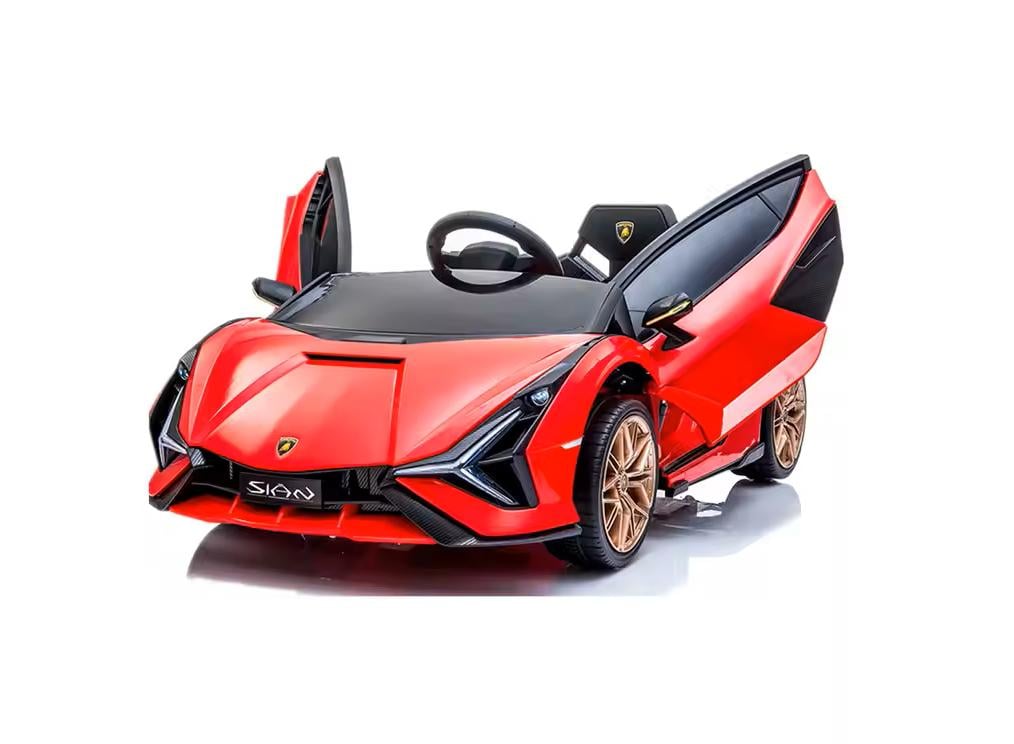 Elektrische Kinderauto 12V – Lamborghini Sian | Rood