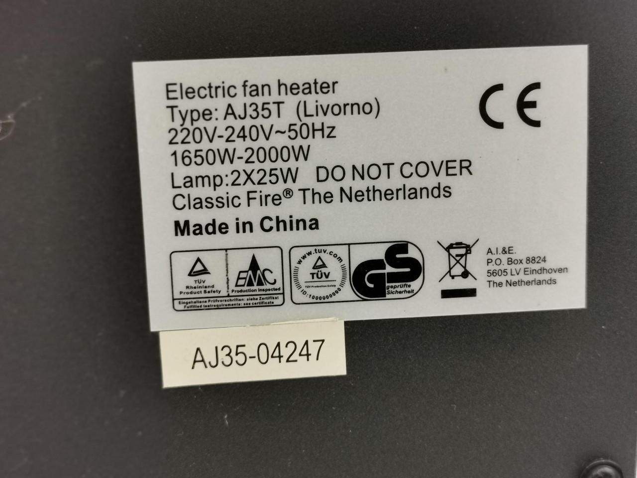 Electrische haard met verwarmingsfunctie