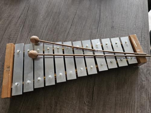 Vintage aluminium Xylofoon/ klokkenspel sonor, nette staat