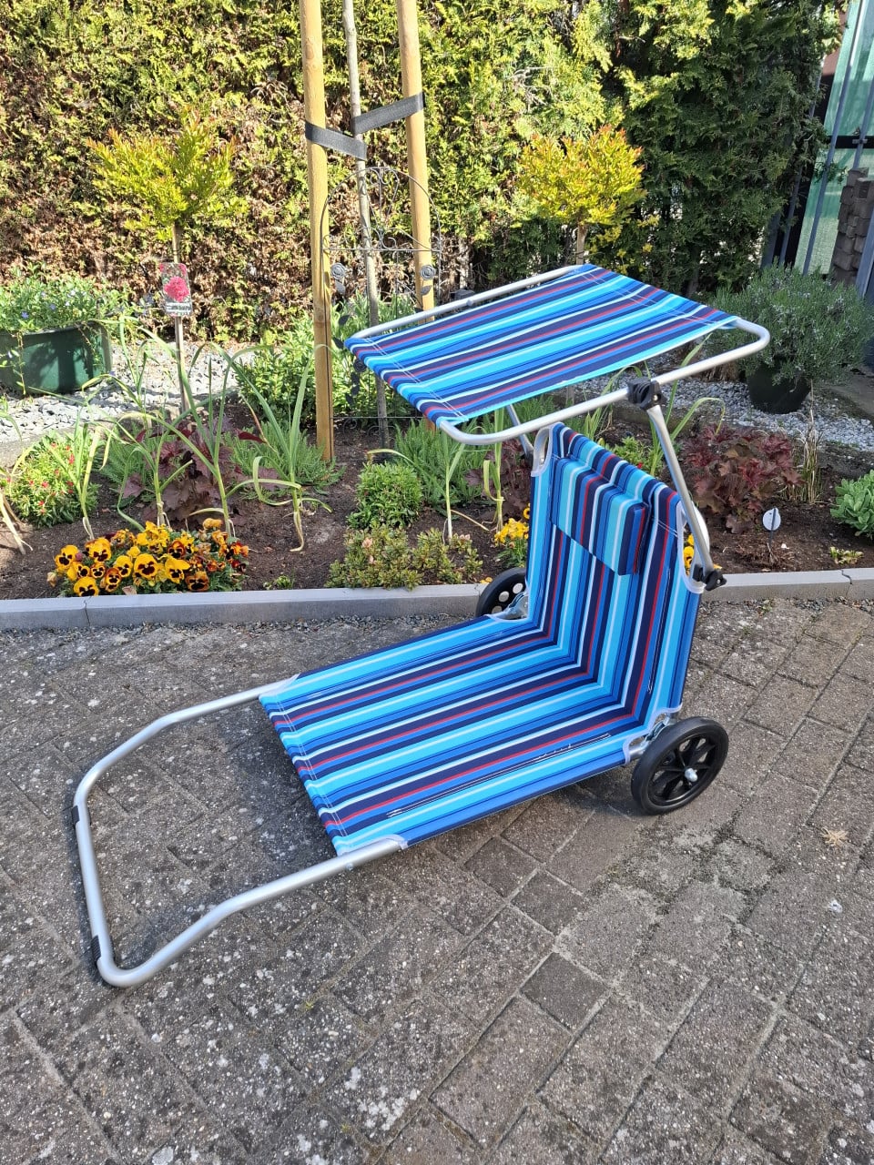 Human nature strandstoel met zonneluifel