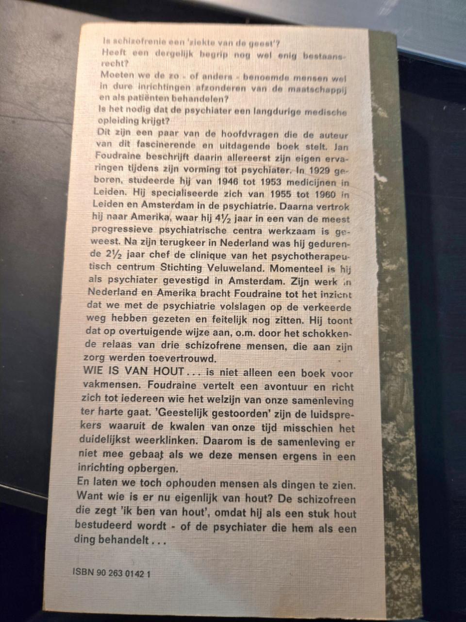 Boek: "Wie is van hout..." 10e druk 1971