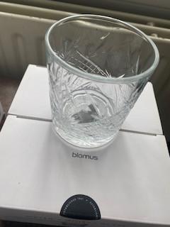 Blomus amilio, 3 set van 2 whisky glazen, 3 set van 2 schaaltjes