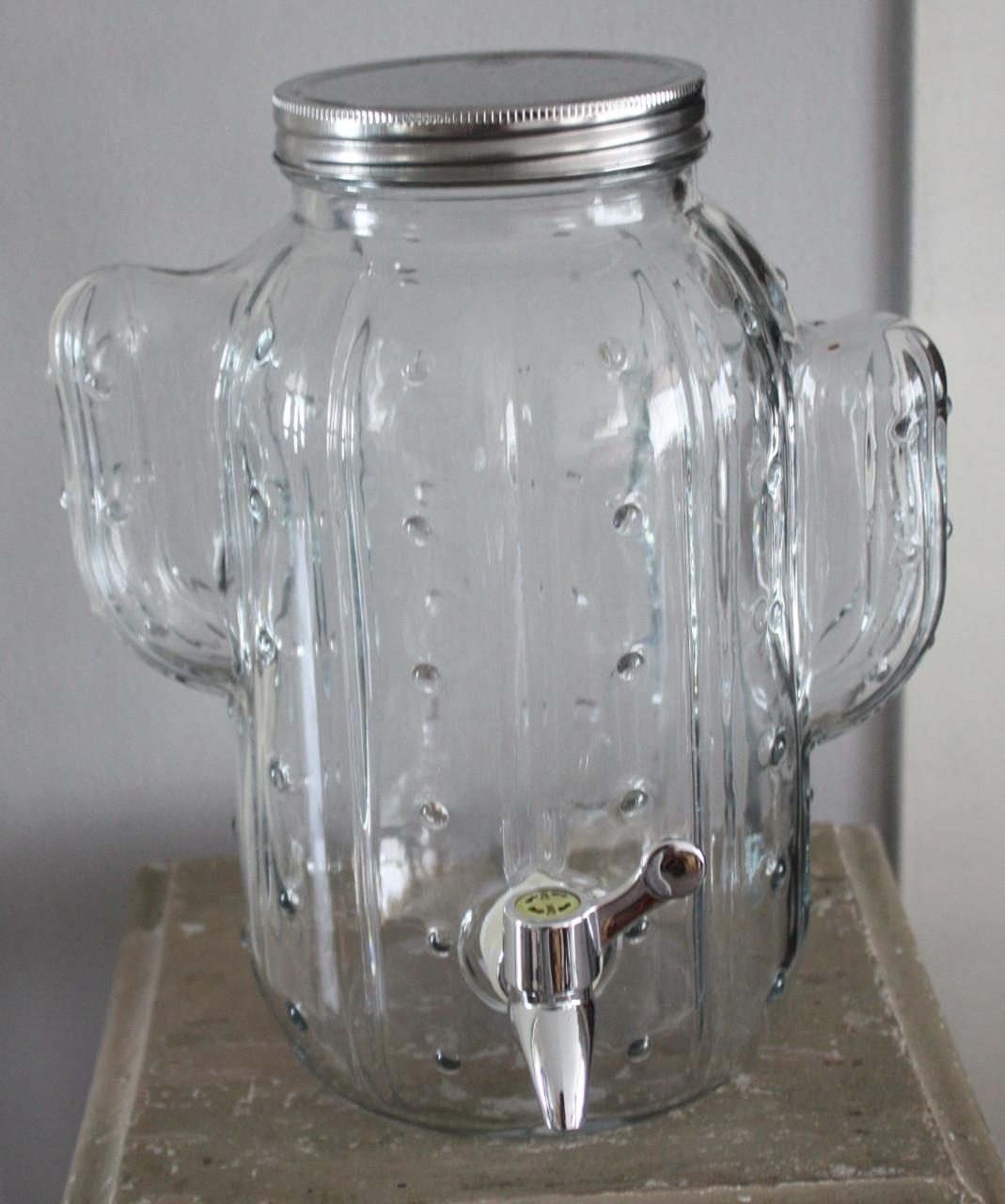 Superleuke glazen drankdispenser ( limonadetap, sapkan met kraan