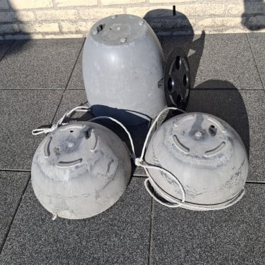 Prachtige kunststof Artstone bloempotten