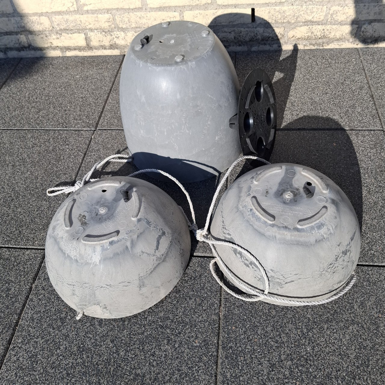 Prachtige kunststof Artstone bloempotten