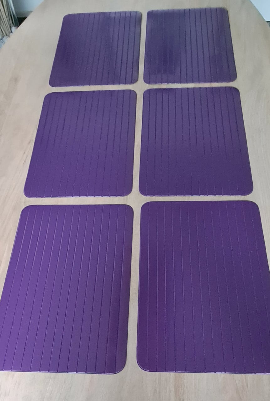 6 mooie paarse kunststof placemats, 45x30 cm