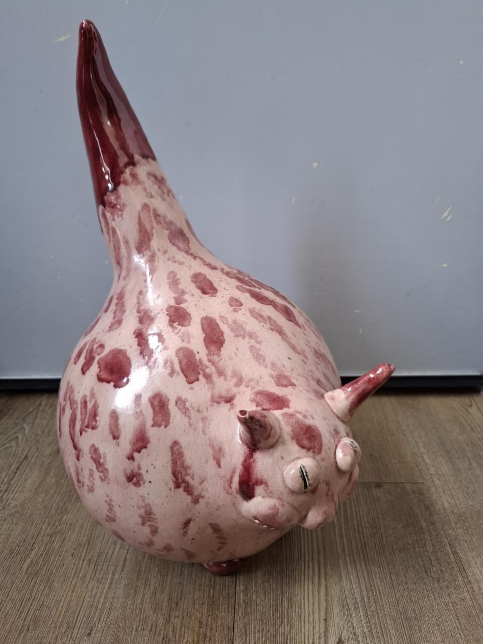 Keramieken beeld rode kater