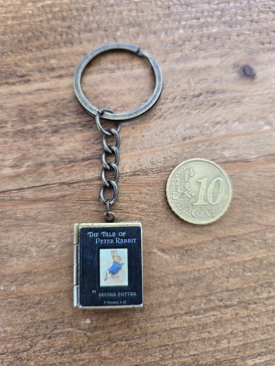 Sleutelhanger met portretboekje Peter Rabbit van Beatrix Potter