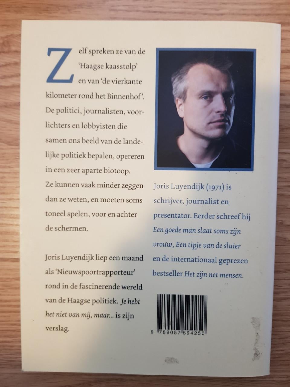 Je hebt het niet van mij, maar… - Joris Luyendijk