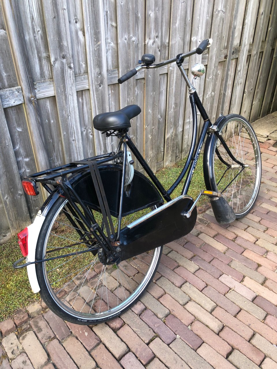 Zwarte Gazelle omafiest framehoogte 58 cm wielmaat 28 inch.