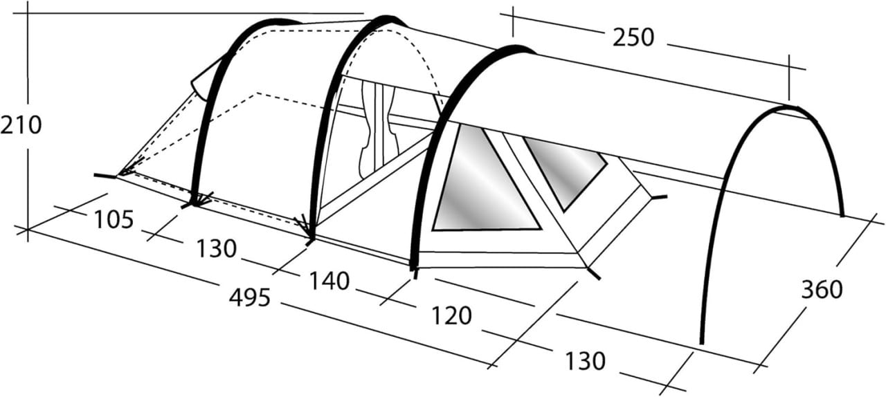 Roswell 5a Outwell air tent