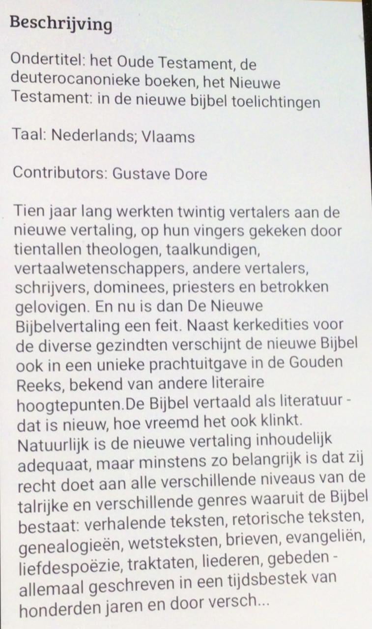 Bijbel met prenten van Gustave Doré