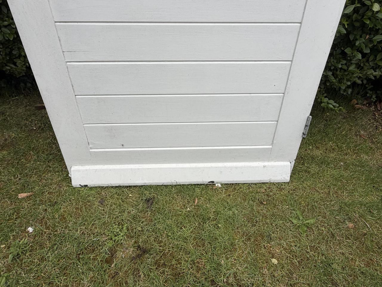 Hard houten deur met dubbelglas