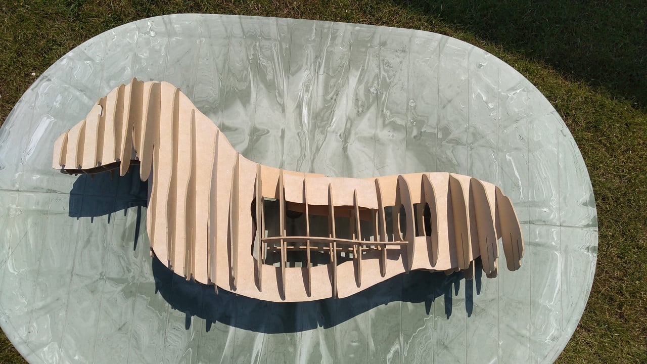 Te koop puzzel van een Teckel.