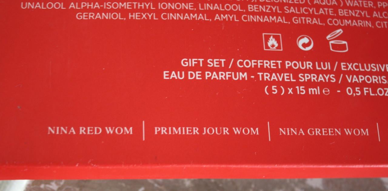 Parfum set met 5 geurtjes nina ricci paris