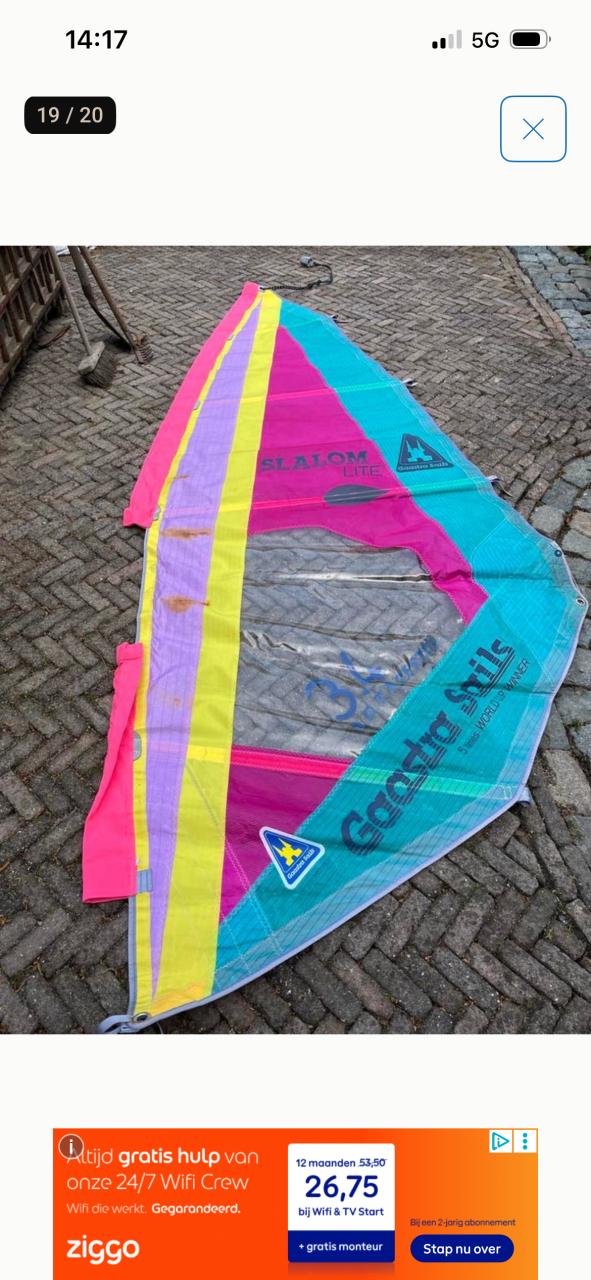 Set windsurfzeilen Neilpryde Gaastra Mistral